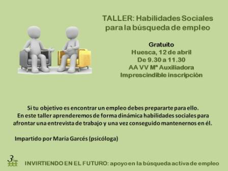Taller: Habilidades Sociales para la búsqueda de empleo