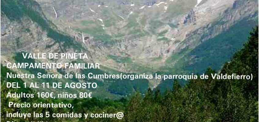 Campamento familiar en el Valle de Pineta