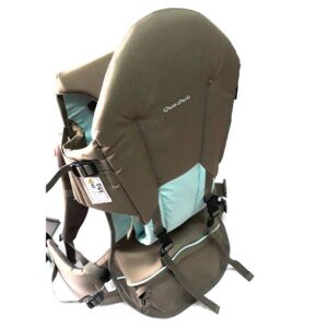 Mochila porta bebé marrón y azul