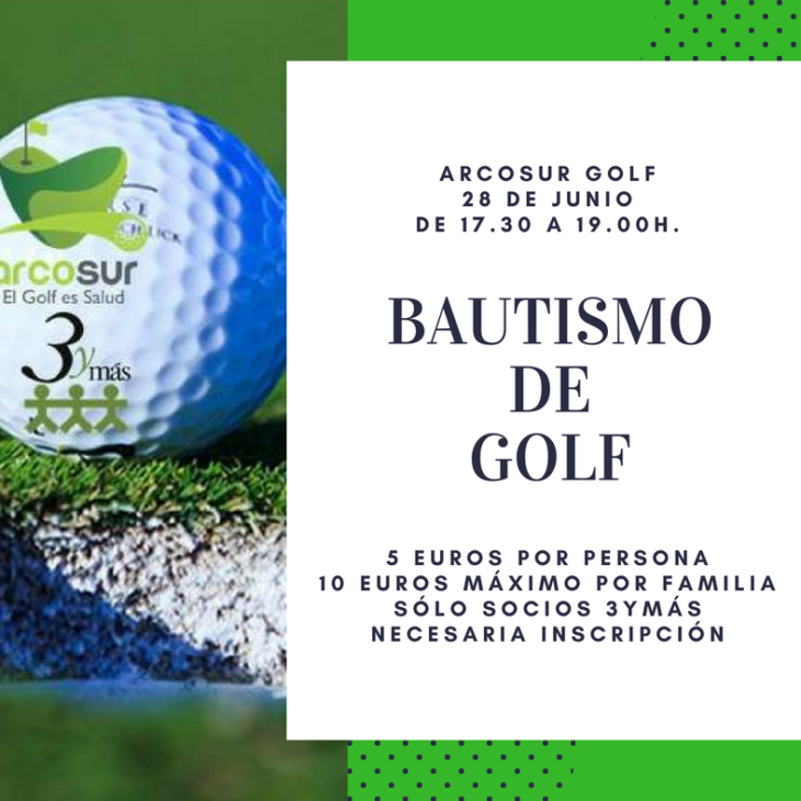 Bautismo de golf para los socios de 3ymás