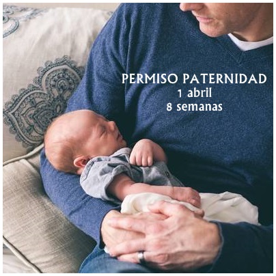 A partir del 1 de abril el permiso de paternidad será de 8 semanas