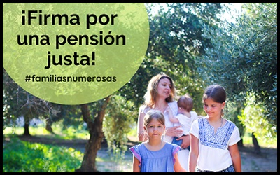 Firma por una pensión justa para las familias numerosas