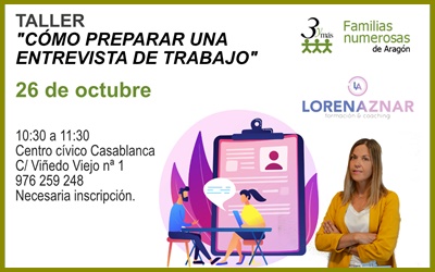 Taller: cómo preparar una entrevista de trabajo (26 octubre)