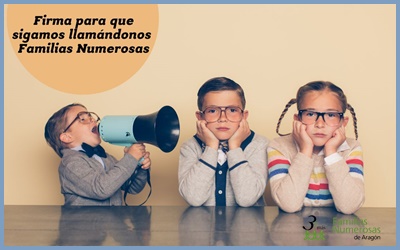 FAMILIAS NUMEROSAS, AHORA MÁS QUE NUNCA, TODOS A UNA