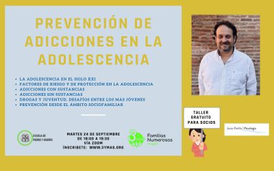 VIDEOCONFERENCIA: PREVENCIÓN DE ADICCIONES EN LA ADOLESCENCIA