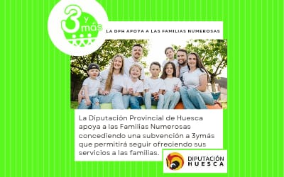 La Diputación Provincial de Huesca apoya a las familias numerosas
